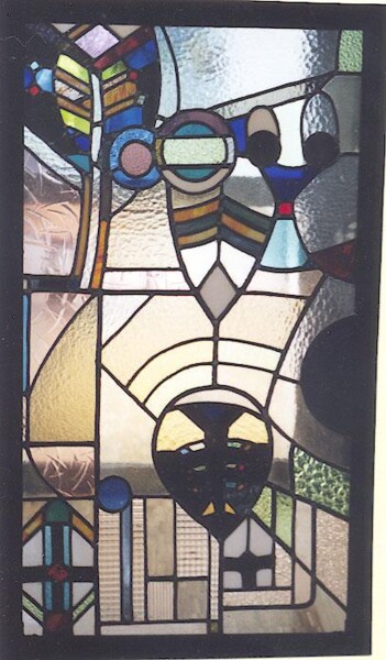 Malerei mit dem Titel "Vitrail moderne, le…" von Ziya Aydin, Original-Kunstwerk, Glasmalerei