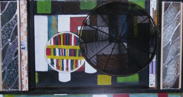 Painting titled "assemblage, formes&…" by Ziya Aydin, Original Artwork, Other