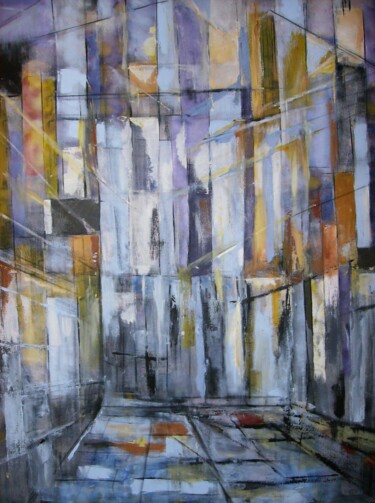 Malerei mit dem Titel "espece-d-espace" von Ziya Aydin, Original-Kunstwerk, Öl