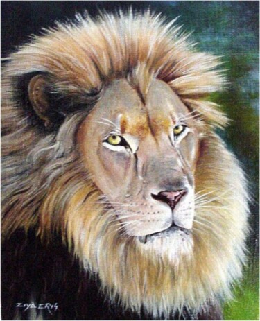 Painting titled "Lion" by Ziya Eris, Original Artwork