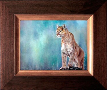 Painting titled "Puma (Framed)" by Ziya Eris, Original Artwork