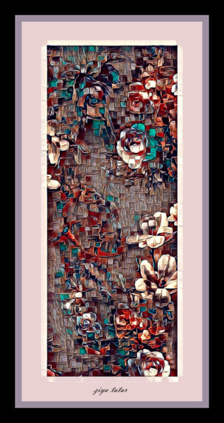 Digital Arts titled "Vintage  wall" by Ziya Tatar, Original Artwork, Digital Painting