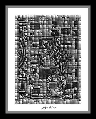 Digitale Kunst getiteld "Mosaic Dreams..." door Ziya Tatar, Origineel Kunstwerk, Digitaal Schilderwerk