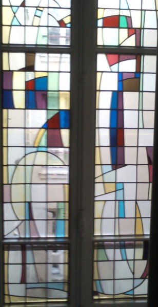 Peinture intitulée "fenêtre en vitrail…" par Ziya Aydin, Œuvre d'art originale