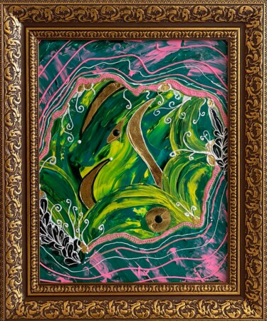 Painting titled "Tara flow" by Zizane Yong, Original Artwork, Acrylic Mounted on Wood Stretcher frame