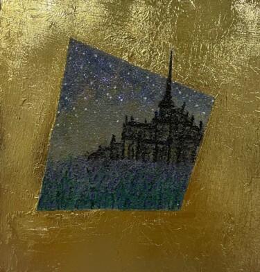 Painting titled "Château" by Zizane Yong, Original Artwork, Acrylic Mounted on Cardboard