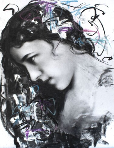 Dessin intitulée "Nevermind" par Zlatina Ivanova, Œuvre d'art originale, Fusain