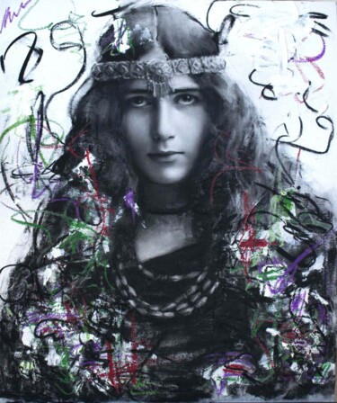 Картина под названием ""Grace"" - Zlatina Ivanova, Подлинное произведение искусства, Древесный уголь