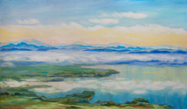 Картина под названием "Dreams in clouds" - Zenovii Mirchuk, Подлинное произведение искусства, Масло
