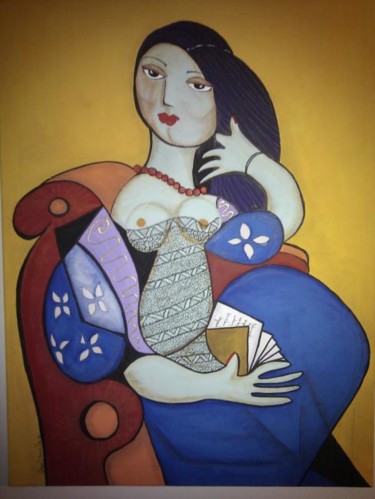 Pintura titulada "Mujer andaluza vest…" por Zoa Torralbo, Obra de arte original