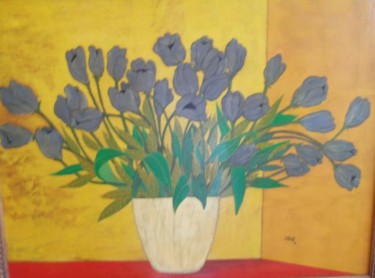 Pintura titulada "Jarron de tulipanes" por Zoa Torralbo, Obra de arte original