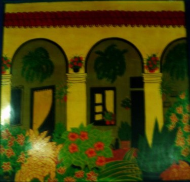 Pintura titulada "Patio andaluz" por Zoa Torralbo, Obra de arte original
