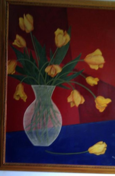 Pintura titulada "Tulipanes amarillos…" por Zoa Torralbo, Obra de arte original