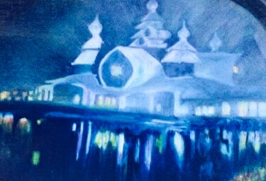 Картина под названием "Pavillon russe Pair…" - Zoé Valy, Подлинное произведение искусства, Масло Установлен на Деревянная ра…