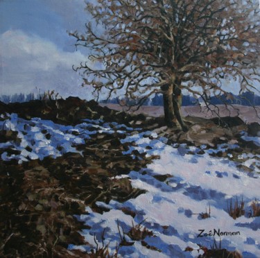 Painting titled "Winter Thaw" by Zoe Norman, Original Artwork, Oil
