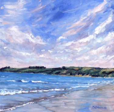 Carne Beach Painting titled "Carne Beach" by Zoe Norman, Original Art, Oil Mounted on Stretcher frame