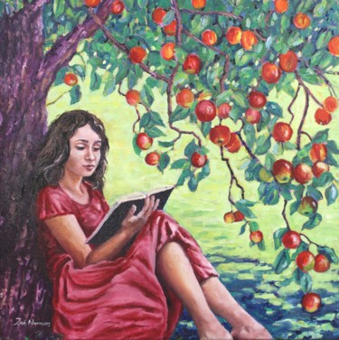 Cider With Rosie Painting titled "Cider With Rosie" by Zoe Norman, Original Art, Oil Mounted on Stretcher frame