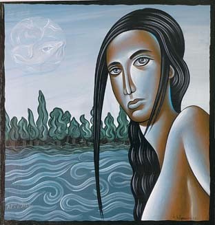 Painting titled "ARTEMIS" by Alexandros Androulakis, Original Artwork