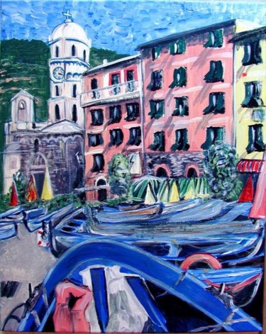 绘画 标题为“Tuscany Cinque Terre” 由Zo, 原创艺术品, 油
