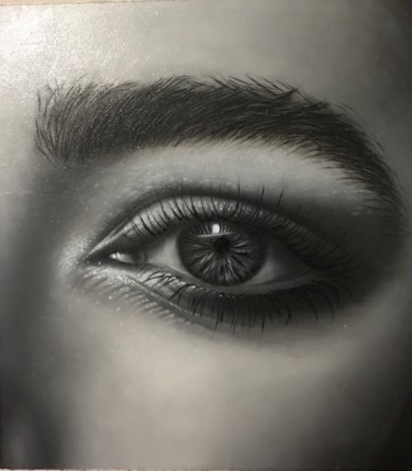 Painting titled "Your eye" by Zohreh.A, Original Artwork, Oil