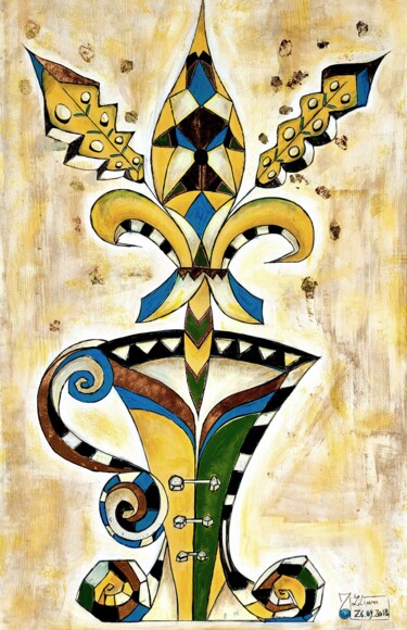 Pintura intitulada "LILIUM" por Zol Artistic, Obras de arte originais, Acrílico Montado em Armação em madeira