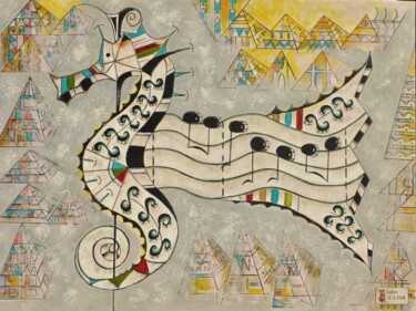 Картина под названием "SURSUM" - Zol Artistic, Подлинное произведение искусства, Акрил Установлен на Деревянная рама для нос…