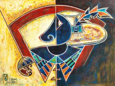Painting titled "CYRANO" by Zol Artistic, Original Artwork, Acrylic