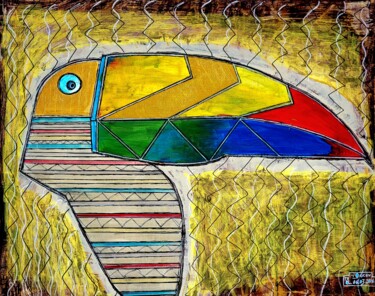 Pintura titulada "TOUCAN" por Zol Artistic, Obra de arte original, Acrílico Montado en Bastidor de camilla de madera