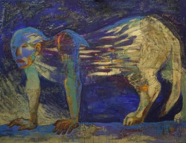 Painting titled "Дорога в ад" by Iurii Tsyganov, Original Artwork