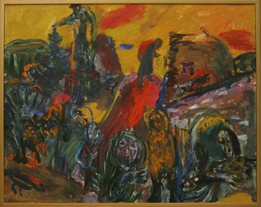 Картина под названием "Провинциальный горо…" - Юрий Цыганов, Подлинное произведение искусства