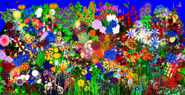 Grafika cyfrowa / sztuka generowana cyfrowo zatytułowany „fractal-garden.jpg” autorstwa Zone Patcher, Oryginalna praca, Kola…