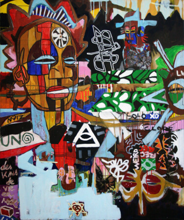 Картина под названием "Solo" - Zoole, Подлинное произведение искусства, Акрил Установлен на Деревянная рама для носилок