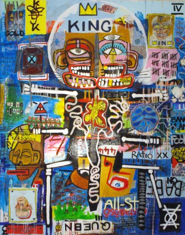 Painting titled "King IV" by Zoole, Original Artwork, Acrylic