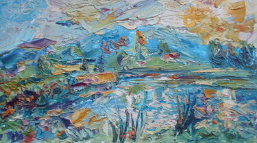 Painting titled "73, Petnica" by Zoran Andrić, Original Artwork, Oil