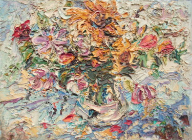 Painting titled "Marigold" by Zoran Andrić, Original Artwork, Oil