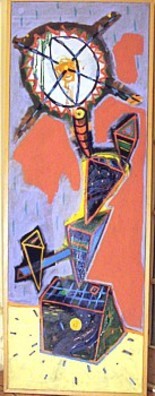 Malerei mit dem Titel "vertikal 1" von Zoran Komatinović, Original-Kunstwerk