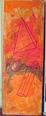 Malerei mit dem Titel "vertikal 4" von Zoran Komatinović, Original-Kunstwerk