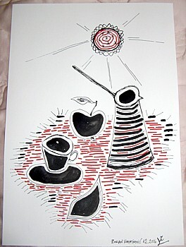 Malerei mit dem Titel "good stillife" von Zoran Komatinović, Original-Kunstwerk