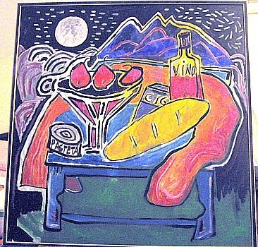 Malerei mit dem Titel "on the table" von Zoran Komatinović, Original-Kunstwerk