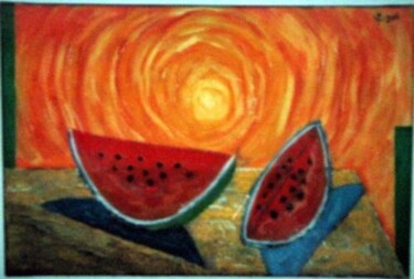 Malerei mit dem Titel "Melonen/Lubenice" von Zoran Komatinović, Original-Kunstwerk