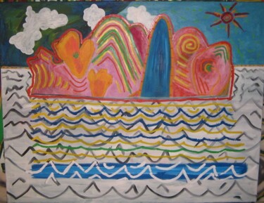 Malerei mit dem Titel "island" von Zoran Komatinović, Original-Kunstwerk