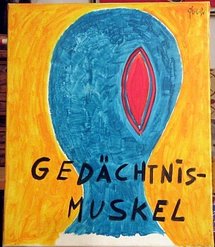Malerei mit dem Titel "grdächtnismuskel" von Zoran Komatinović, Original-Kunstwerk
