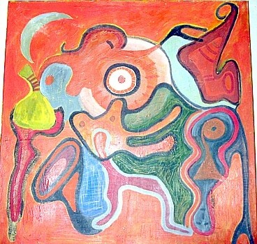 Malerei mit dem Titel "sax-crvena.JPG" von Zoran Komatinović, Original-Kunstwerk
