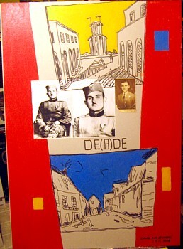Malerei mit dem Titel "DE(A)DE" von Zoran Komatinović, Original-Kunstwerk