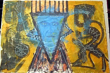 Malerei mit dem Titel "ethnoma_ssig.JPG" von Zoran Komatinović, Original-Kunstwerk
