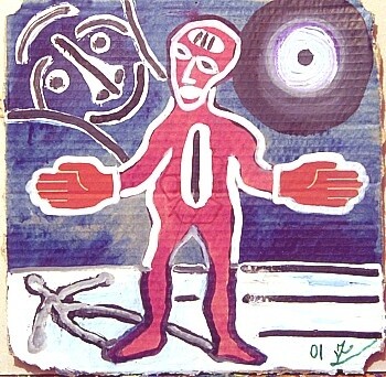 Malerei mit dem Titel "handschuhfigur01.JPG" von Zoran Komatinović, Original-Kunstwerk