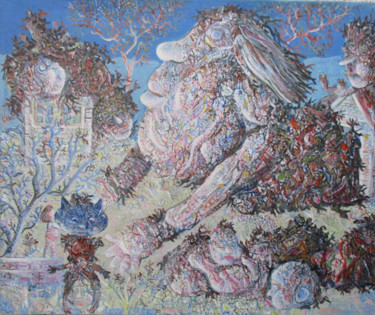 Ζωγραφική με τίτλο "SNAIL" από Zoran Zugic, Αυθεντικά έργα τέχνης, Ακρυλικό Τοποθετήθηκε στο Ξύλινο φορείο σκελετό
