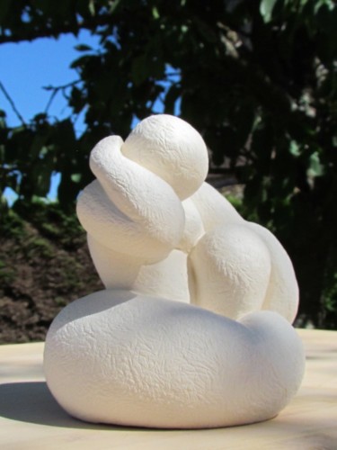 Sculpture titled "La songeuse" by Zorf, Original Artwork