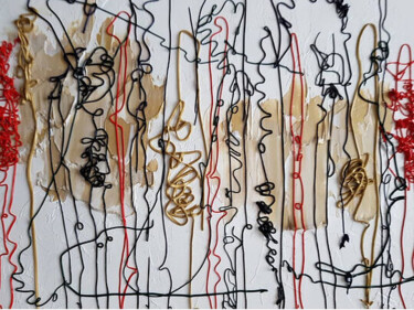 Peinture intitulée "Thread" par Zorica Cica Obradovic, Œuvre d'art originale, Huile Monté sur Châssis en bois