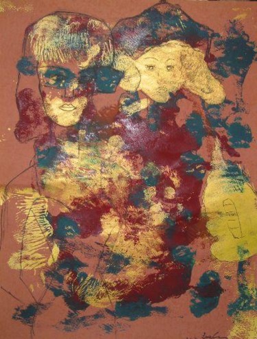 Peinture intitulée "Les sœurs" par Zorica Champs, Œuvre d'art originale